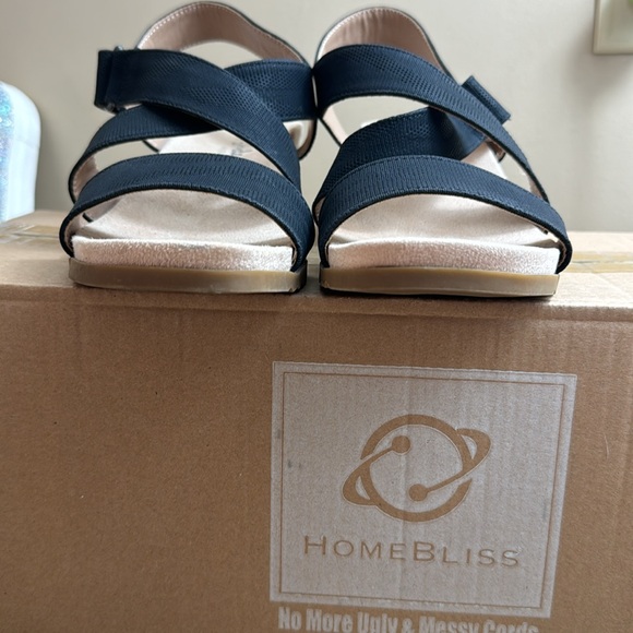 Lifestride • Women's Sincere Wedge Sandal • Blackk/Tan • Size 9M - Picture 4 of 17